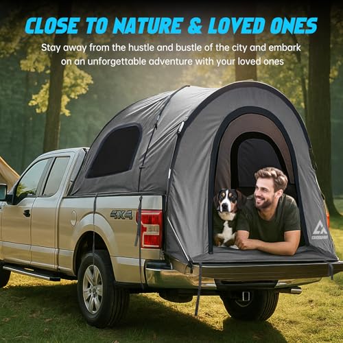 CROSSHIP 2-Person Truck Bed Tent, PU3000mm Waterproof Canopy with Insect-Prevention Mesh, Durable Anti-Tear Fabric, Easy Setup for Pickup Trucks (Fits 6.5ft Beds) - Image 7