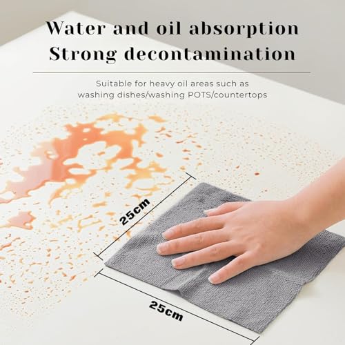 Image of Solitude Microfiber Cleaning Cloth Roll 25x25 cm, Reusable and Washable Tear-Away Kitchen Towel Roll, Very Soft Cleaning Cloths for Home, Kitchen, Office, Car Cleaning (Grey, 1 Roll, 20 Sheet)