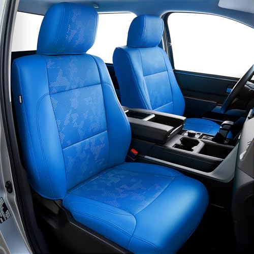 Image of Carlimeki Leather Seat Covers Custom Fit for Tundra 2022-2027 CrewMax