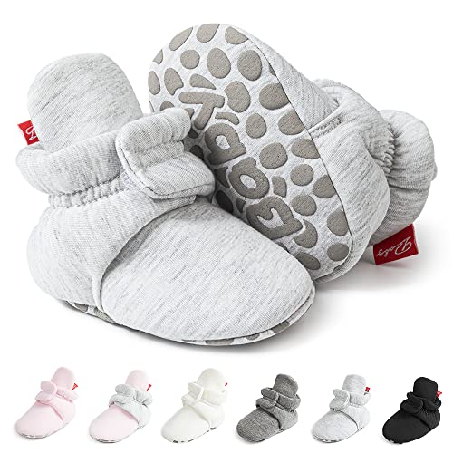 Image of Meckior Newborn Infant Baby Girls Boys Warm Fleece Winter Booties First Walkers Slippers Shoes