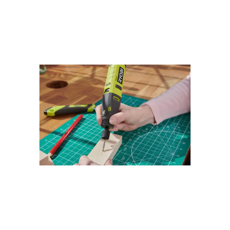 RYOBI RRT4-120GA15 Outil Rotatif à Batterie Lithium 4V USB Avec 15 Accessoires Dans Un Coffret De Rangement Batterie 20 Ah Et 104927