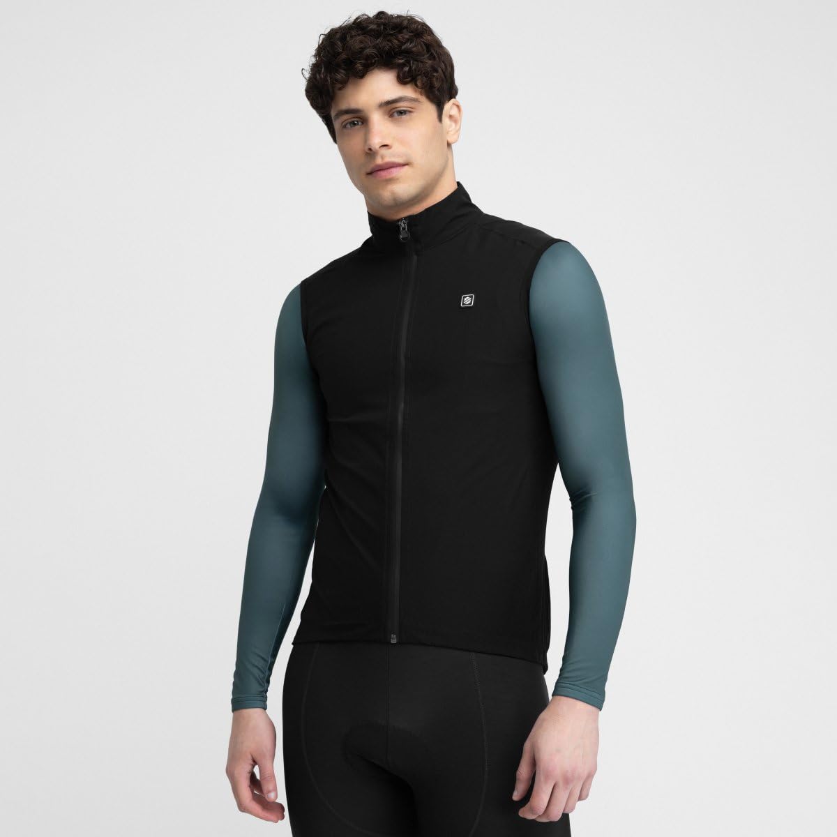 SIROKO Chaleco cortavientos lluvia ciclismo SRX Layer Negro