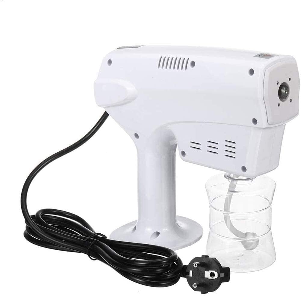 Nano Electric Disinfecting Spray Gun, Ultra Capacity Spray Machine Disinfection Nano Spray Gun with Blue Light with Removable Anti-Blocking Nozzle Fight Drugs for Hospitals Office Home and Beauty Salo