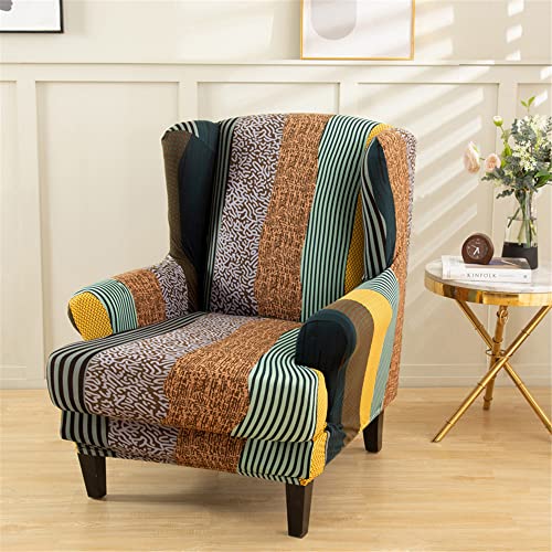 Highdi Wingback Chair Covers 2 Piece Stretch Wing Chair Slipcover - Image 2