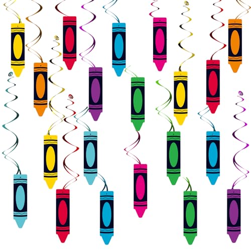 YQUQWN, Lot de 52 crayons de décoration à suspendre pour la rentrée scolaire, pas de bricolage, décoration de salle de classe, décorations de fête pour la rentrée scolaire