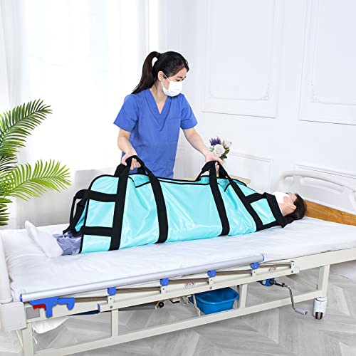 Joiish Positioning Bed Pad With 8 Reinforced Soft Handles, 48" X 40" 500 Lbs Load-Bearing Multipurpose Transfer Pad For Turning, Lifting & Repositioning, Washable Draw Sheet For Home & Hospital #TOP6