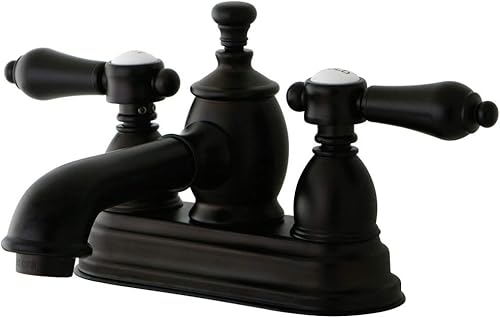 Miniatura 5 de Kingston Brass KS7001BAL Heirloom - Grifo de baño central de 4 pulgadas, 4-12 pulgadas, cromo pulido