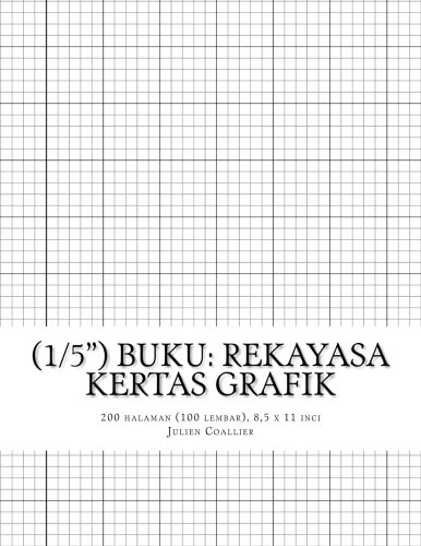 (1/5") Buku: Rekayasa Kertas Grafik: 200 halaman (100 lembar), 8,5 x 11 inci