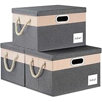 Amazon｜LHZK 収納ボックス 蓋付き 幅40×奥行30×高さ26cm 3点セット