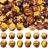 AceOrbit 100 Pcs Spring Theme Mini Resin Honey Jars Figurine Bulk Honey Jar Miniatures for Bee Festival Favors Resin Crafts for Home Garden Landscape Models Scenes DIY Cake Toppers Wedding Party Gifts