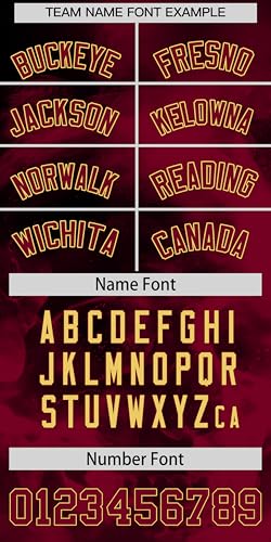 Camiseta personalizada de béisbol con patrón, manga corta - Nombre, número y logo de equipo cosidos para adultos y jóvenes miniatura 3