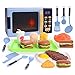 Cuterabit Kids Microwave Toy with Light and Sound, Realistic Toy Kitchen Appliances, Play Kitchen Accessories and Play Food for Toddlers 3-8 Year Old Girls Boys, Blue