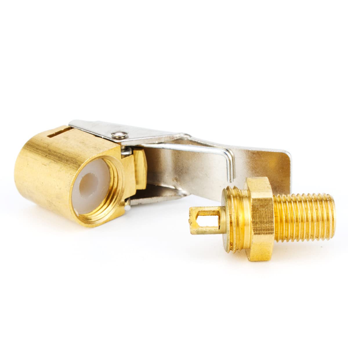Tomotato Air Chuck, a Flusso Aperto Heavy Duty Serratura Pneumatico Air Chuck Heavy Duty in Ottone di Bloccaggio Pneumatico Inflatore Air Chuck Adattatore Collegamento