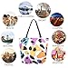 Fashion Extra Large Shoulder Tote Bag, Colorful Dalmatian Spots Leopard Canvas Durable Daily Weekender Handle Bag Ideal for Gym Picnic Yoga Beach Travel Kitchen Market Grocery Shopping