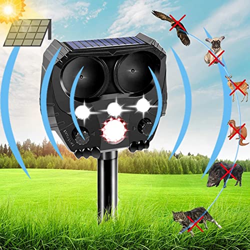 Ultrasone Animal Repeller Solar Oplaadbare Afschrikmiddel Met PIR Motion Sensor Scarer, Voor Tuin Pest Kat Hond Eekhoorn… - Image 3