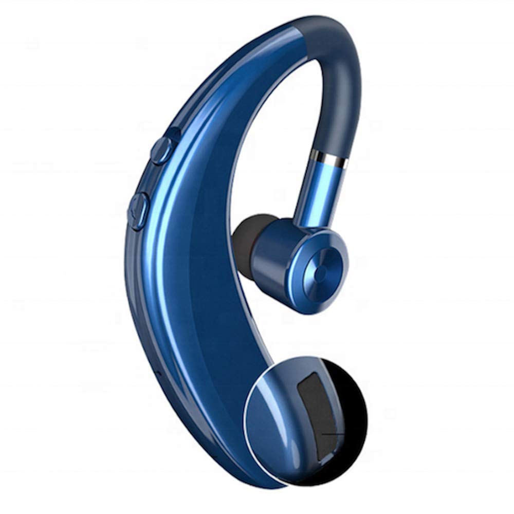 Drumstone S109 Single Ear Wireless Bluetooth Headset with Mic for Calling, Lightweight One Ear Business Earpiece, Handsfree Bluetooth 5.0 Headphone for Office, Driving & All Smartphones (Blue)
