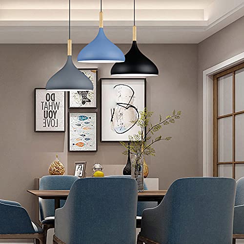 Lámpara de techo básica macaron industrial negra con pantalla metálica para decoración interior 4
