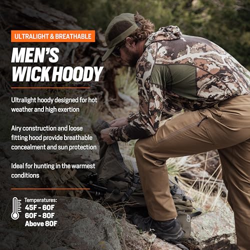 First Lite Men’s Wick Hoody - Merino Wool Ultralight Camo Hunting Base Layer, Quick Dry, UV Protection Hunting Clothing3