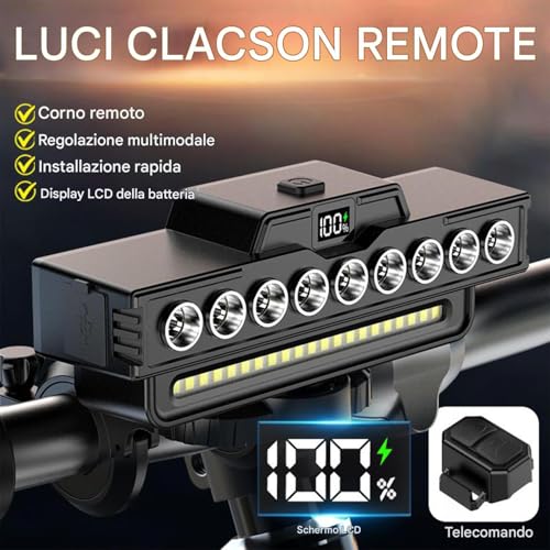Feux pour vélo USB rechargeable avec 2 modes éclairage guidon - 5