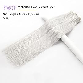 StrRid White Clip in Extension Straight 22 Long Synthetic Thick Clips on Hair Piece for Women 5PCS Black Curly Wavy 18 Cheap Brown Blonde Red Soft Natural Full Head Weddings Party Daily Use 5 Oz