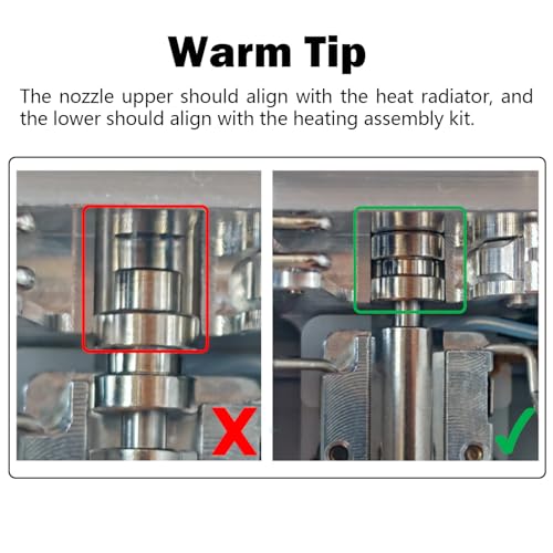 HzdaDeve 3PK 0.4MM 0.6MM 0.8MM Integrierte gehärtete Stahldüsen für Kobra X Combo Quick-Swap High Flow High Speed Throat Tube Düsen Druckkopf Hot End für Anycubic 3D-Drucker