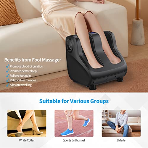 Giantex Shiatsu Foot And Calf Massager W/Adjustable Tilt Base, Kneading, Heat, Timer, Lcd Screen, Remote, Electric Feet Massaging For Blood Circulation, Pain Relief, Plantar Fasciitis (Black) #TOP5