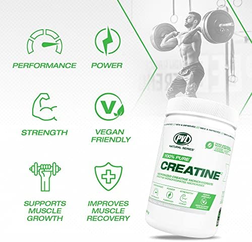 PVL 100% Pure Creatine Monohydrate, Micronized Powder, 200 Servings, 1000 g - 2