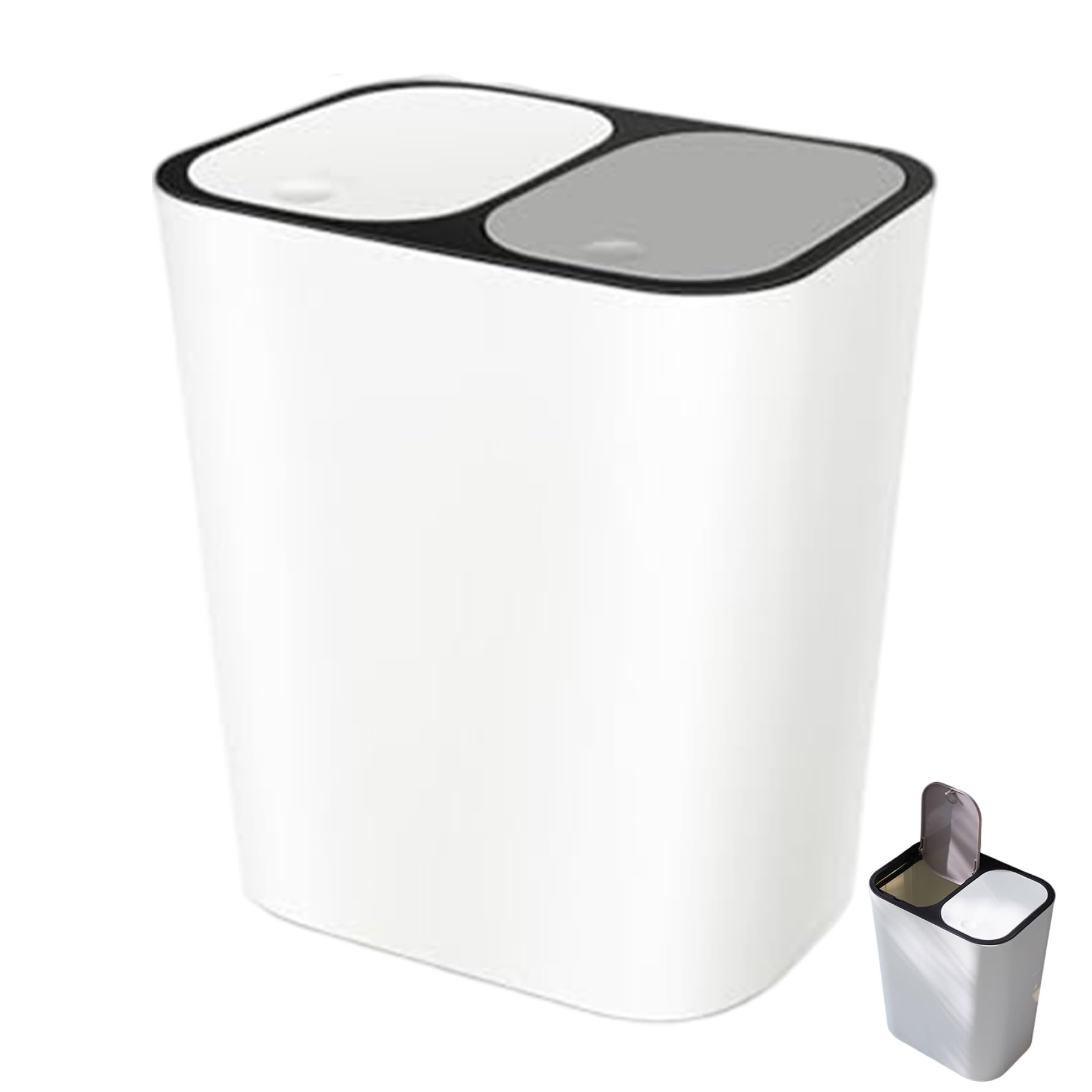 Poubelle double de 15 L pour un tri sélectif chic en cuisine