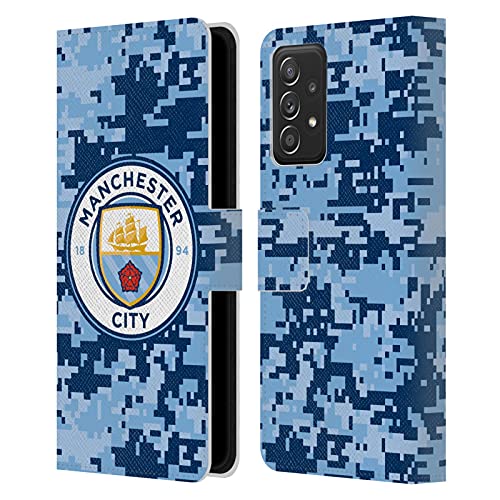 Manchester City étui portefeuille cuir Galaxy A53 5G housse protection bleu