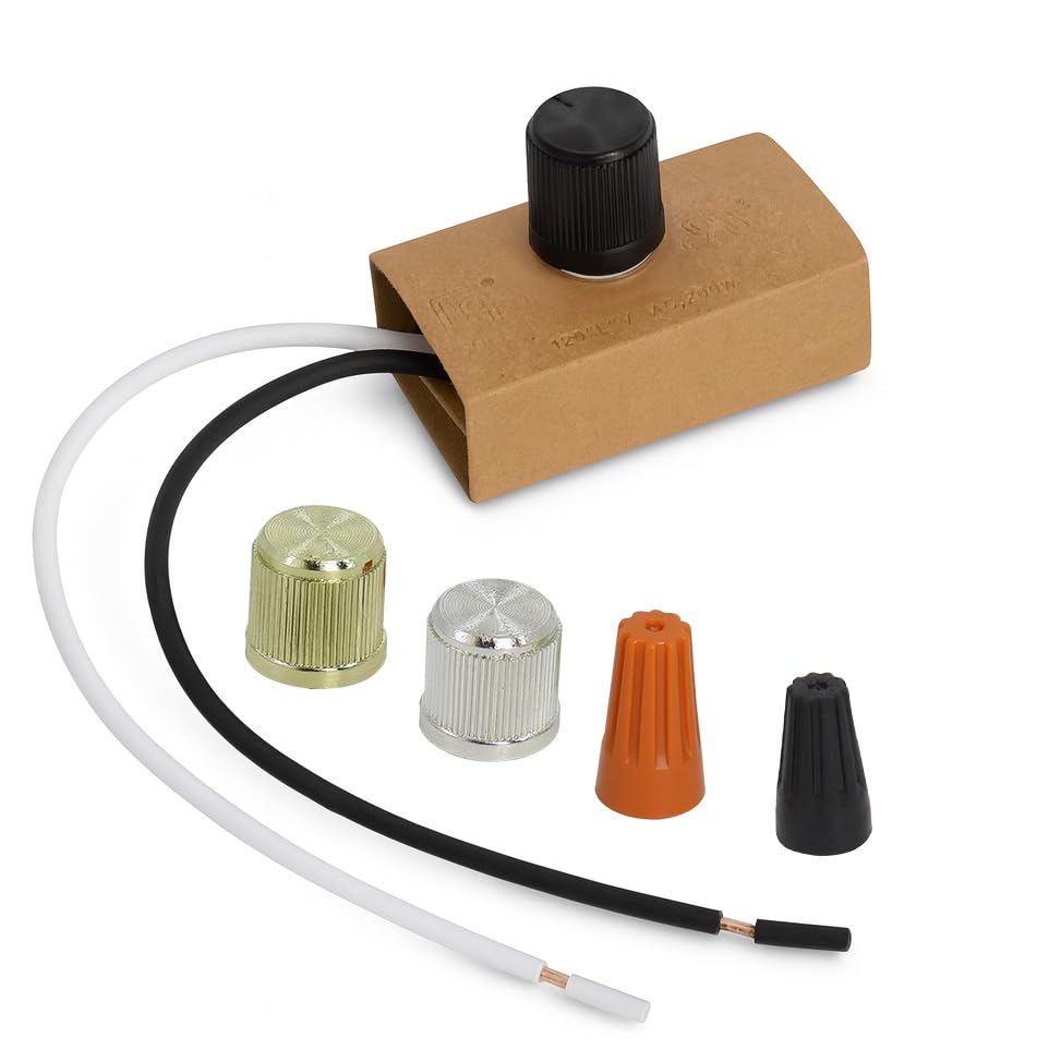 𝙐𝙥𝙜𝙧𝙖𝙙𝙚 200 Watt Dimmer Switch Replaces for Westek 6077b, 𝙎𝘾-𝟮𝟯𝟵𝘼 Manual Dimmer Replacement Switch with Knob for Lamp Incandescent/LED/Halogen 120V 200W by Ketofa