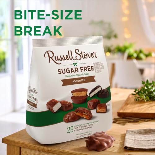 Russell Stover Sugar Free Assorted Chocolate Candy, 15.7 oz. Bag | Sugar free Christmas chocolate, candy bowls, Family size, chocolate bulk candy bag, Christmas gift, easy gifting - image 6