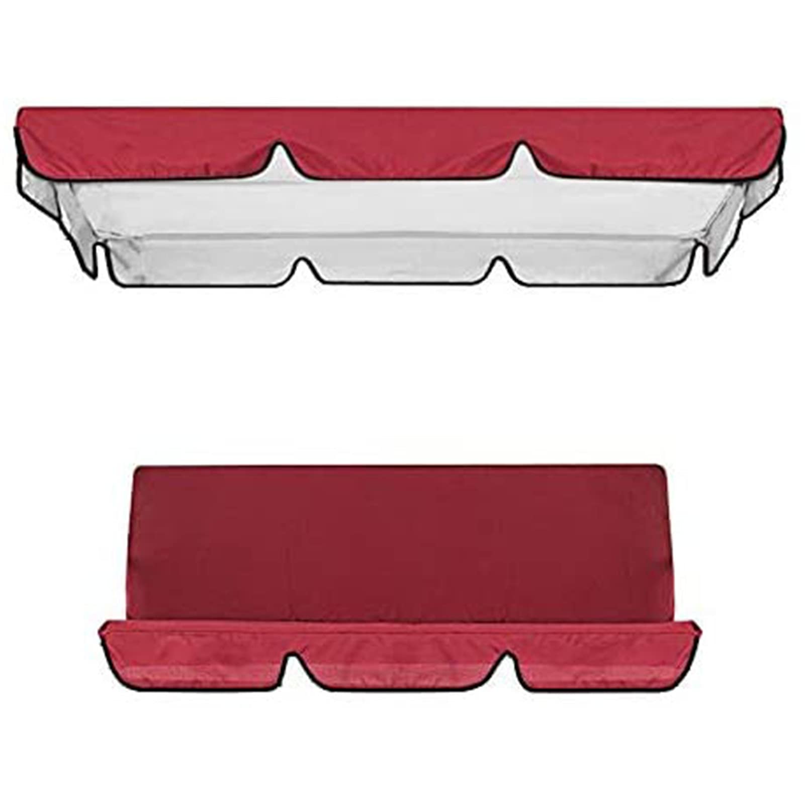 Tettuccio Di Ricambio Per Dondolo Da Giardino YFFS - Impermeabile, Anti-UV, 195x125x15cm, Colore Beige - Foto 10