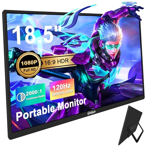 Tpsmtdis Monitor Portátil De 18,5 Pulgadas, Monitor De Ordenador 120 Hz,Monitor De Juego De Viaje,300 Nits,Hdr Fhd Plug Play,Altavoces Duales,Pantalla Externa Para Pc,Tableta,Mac 18,5 Pulgadas Negro Tpsmtdis Monitor Portátil De 18,5 Pulgadas, Monitor De Ordenador 120 Hz,Monitor De Juego De Viaje,300 Nits,Hdr Fhd Plug Play,Altavoces Duales,Pantalla Externa Para Pc,Tableta,Mac 18,5 Pulgadas Negro
