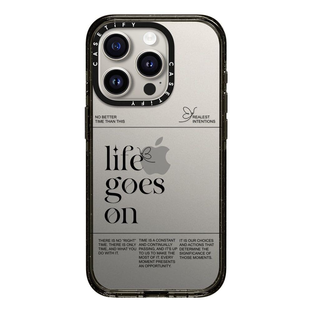 Amazon.com: CASETiFY Impact iPhone 15 Pro Case [4X Military Grade Drop  Tested / 8.2ft Drop Protection] - Life Goes On - Clear Black : Cell Phones  & Accessories