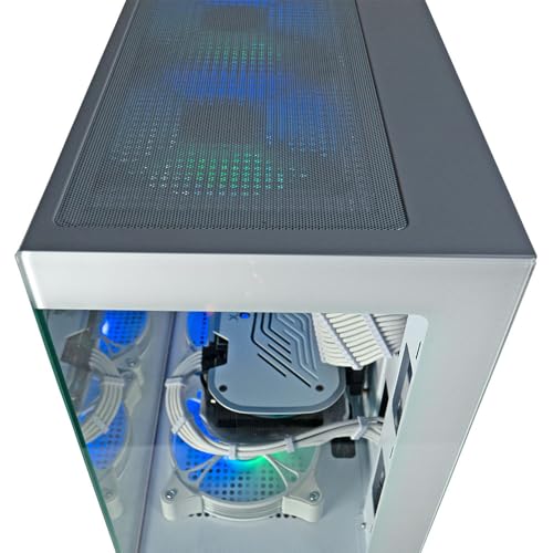 Image of ViprTech Stryker 3.0 Gaming PC - AMD Ryzen 7 (4.1GHz Liquid Cooled), RTX 3060 12GB, 16GB DDR4 RAM, 1TB SSD, 700W PSU, WiFi BT, Win 11 Pro, RGB, Desktop Computer Prebuilt, White