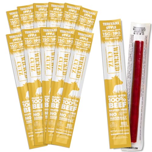 Teriyaki Beef Sticks, 15g Protein Per Beef Stick, Tender &