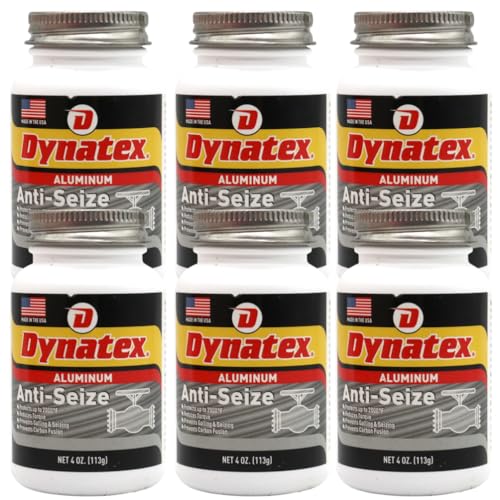 Image of Dynatex Aluminum Anti-Seize 4 oz Can - General Purpose, Prevents Galling Seizing Corrosion, High Heat & Pressure Resistant, Aluminum & Graphite (6-Pack)