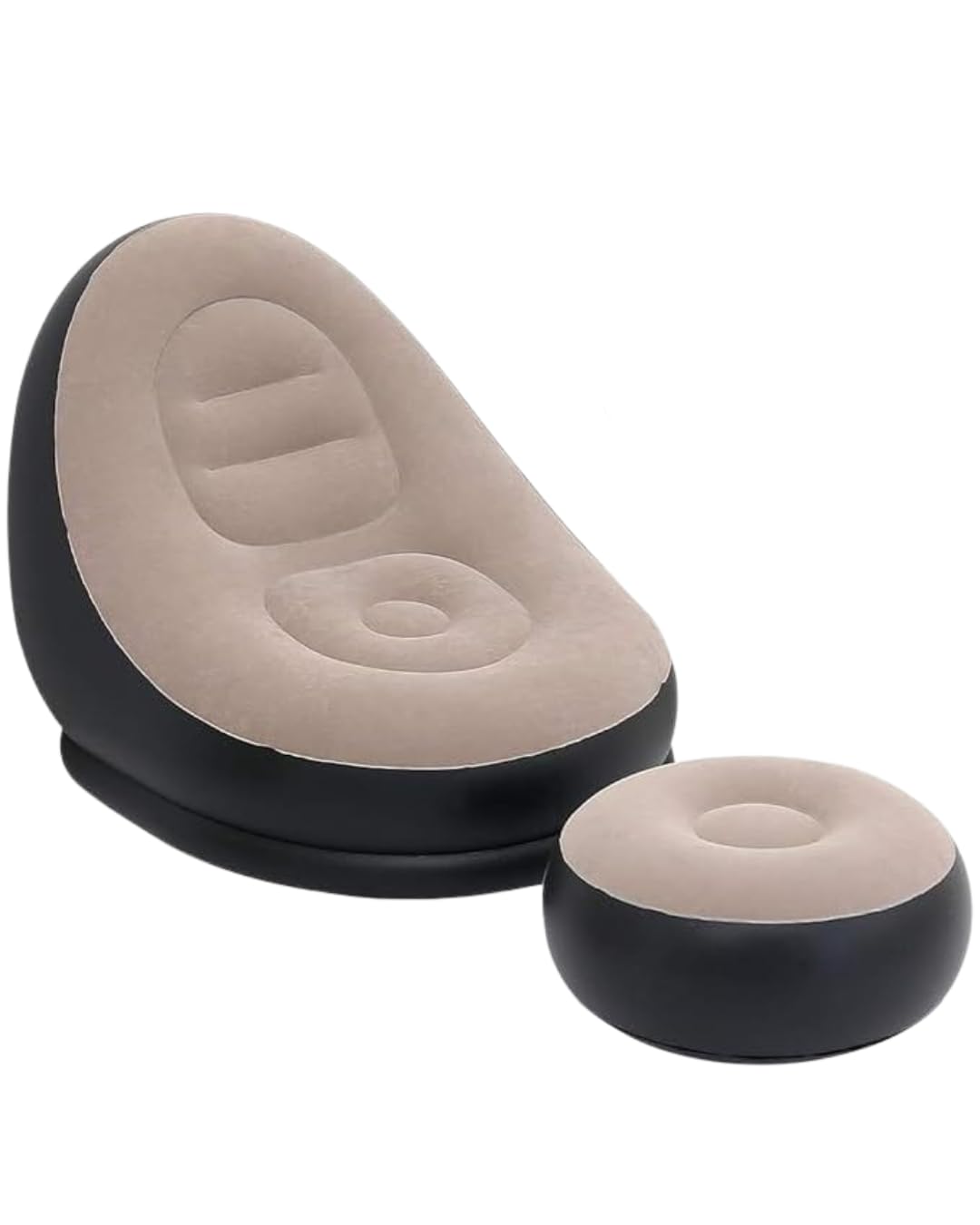 Tales Inflatable Lounge Chair with Air Pump & Footrest, 2-in-1 Folding Portable Recliner Sofa for Indoor Living Room, Bedroom, Office, Balcony, Outdoor Camping, Travel & Garden Use-image-37
