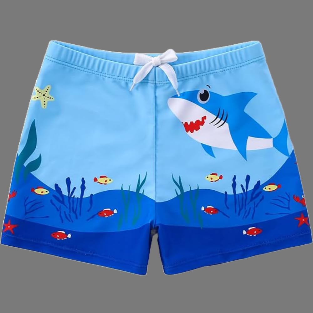 JMT Wear Kids 6-in-1 Swimming Kit Includes Swim Trunks, Cap, Goggles, Swim Ring, Nose Clip & Earplugs Swimwear Set for Boys Perfect for Pool, Beach, Swimming Lessons & Water Fun(Blue,10-12 Y)