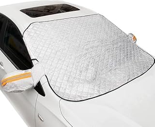 Car Windshield Sun Shade with Mirror Cover with Phosphor Strip Visual Filament - Sun Protection Dust Cover for Car Glass from Sun Glare - sa car