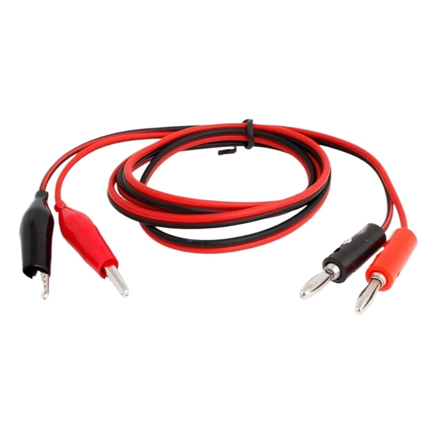 15pcs 1M 2 Digital Multimeter Alligator Clips to 2 Banana Test Lead Probe Red and Black Cable Cord