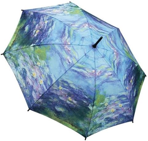 Galleria Monet Water Lilies Auto-Open Quality Rain Stick Umbrella for Women