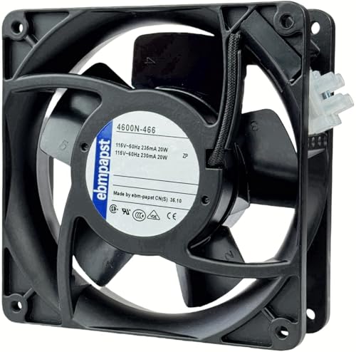 for ebmpapst 4600N-466 Axial Fan,115V 20W 106CFM Industrial Cooling Fan All-Metal Heat-Resistant Cooling Fan 4600N-466