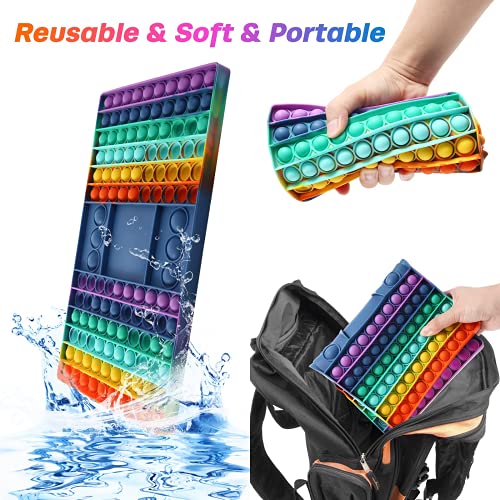 Goheyi Pop Kids Games Fidget Toy, Pop Rainbow Chess Board Fidget Toy, Push Bubble Fidget Sensory Toy For Kids, Autism Stress Relief Toy Games Easter Gifts For Kids #TOP2