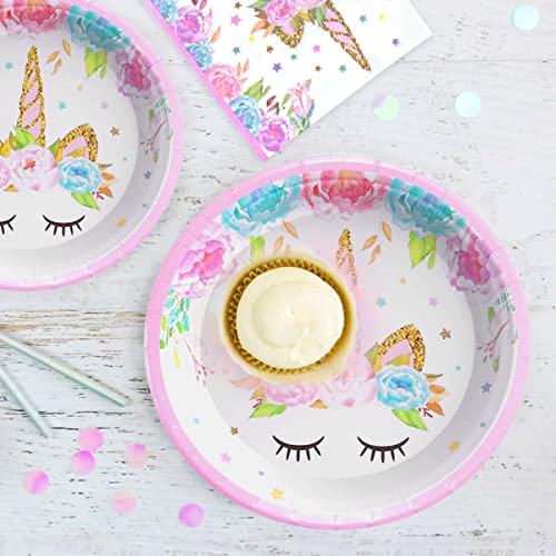 Stkygood Unicorn Birthday Decorations For Girls, Party Supplies Set, Unicorn Plates And Napkins, Magical Unicorn Birthday Party Decorations For Girls And Baby Shower - 96 Pcs #TOP5