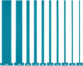 BENECREAT 10pcs Acrylic Bookbinding Spacer Tools, Dark Cyan Shape Straight Edge Book Binding Kit for Making Books with Double Cover Structure, Album Cover, 3/4/5/6/7/8/9/10/20/30mm
