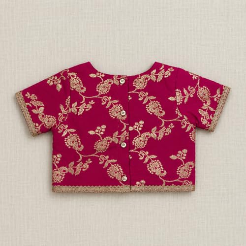 Image of The Magic Wand Lehenga Choli Set with Dupatta for Girls Kids Floral Printed Lace Embelished Chaniya Choli, Perfect for Wedding Occasions & Festivals