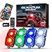 OPT7 Quantum Pro 4pc Rock RGBW Multicolor with Bluetooth Controller-Dimmer Strobe Fade IP67 Waterproof Pods Off Road Crawling Climbing Neon LED Light Kit