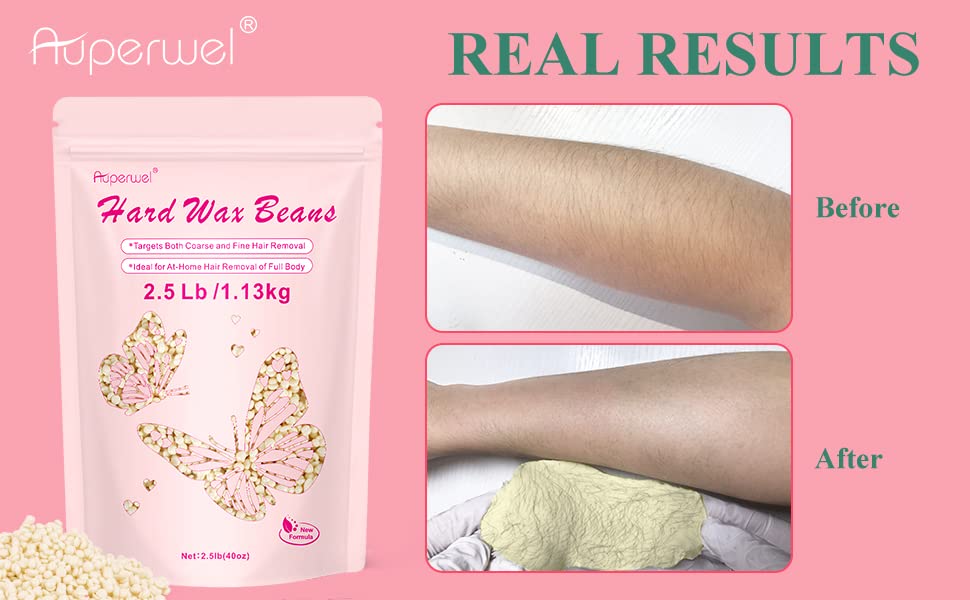 Miniatura 6 de Cuentas de cera para depilación, cuentas de cera dura para pieles sensibles, granos de cera sin dolor de 2.5 libras para bikini, facial de cejas