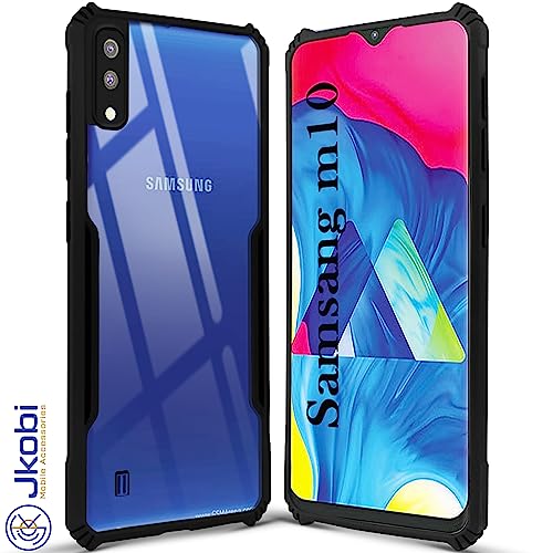 Image of Jkobi Back Cover Case for Samsung Galaxy M10 (Shockproof with Polycarbonate Clear Panel | Professional Black)